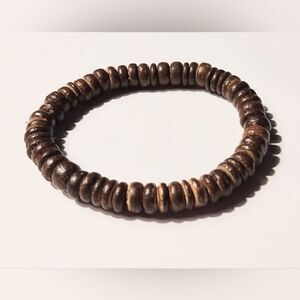 Men's bracelet beaded beads brown new d43